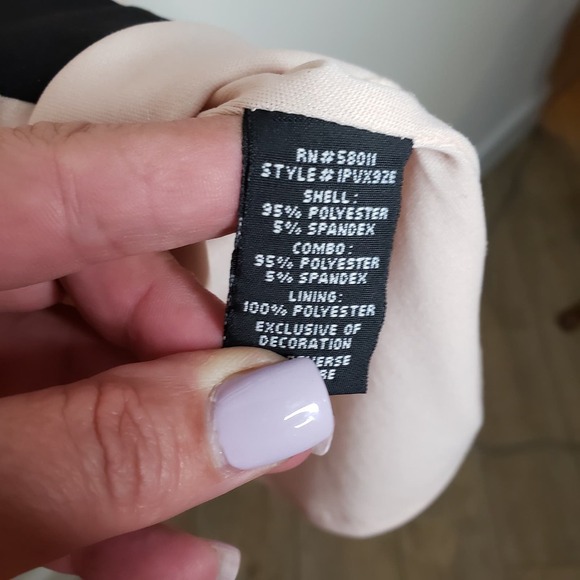 JAX Nude/black Color Block Bodycon Dress Ladies size 10 - Picture 10 of 10